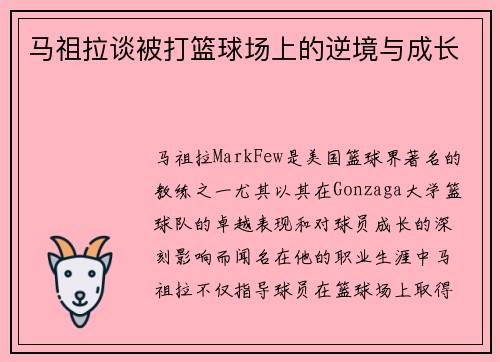 马祖拉谈被打篮球场上的逆境与成长